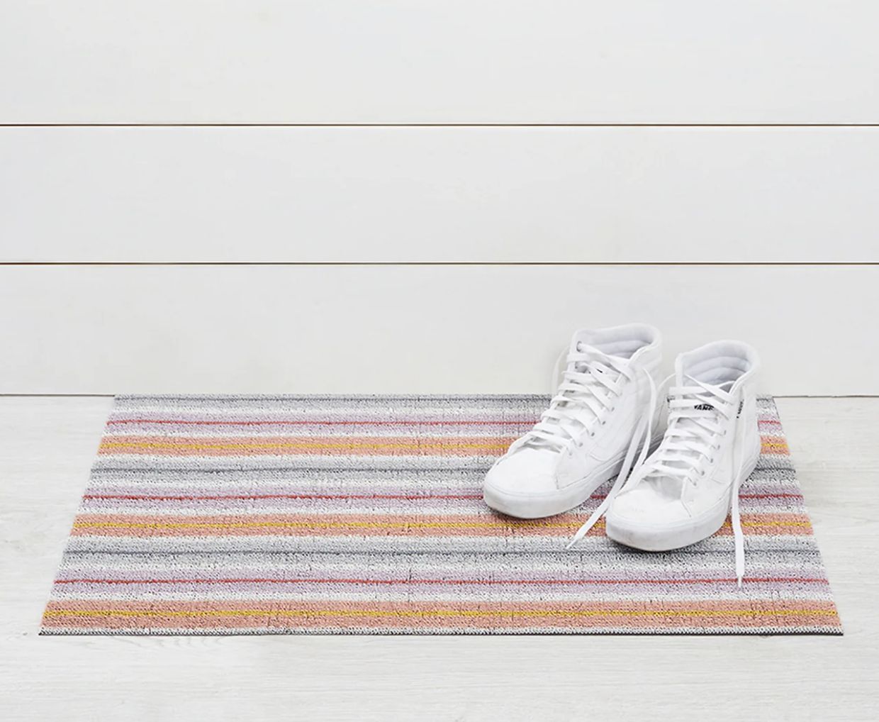 Chilewich Ribbon Stripe Shag utility Mat - Bon Bon