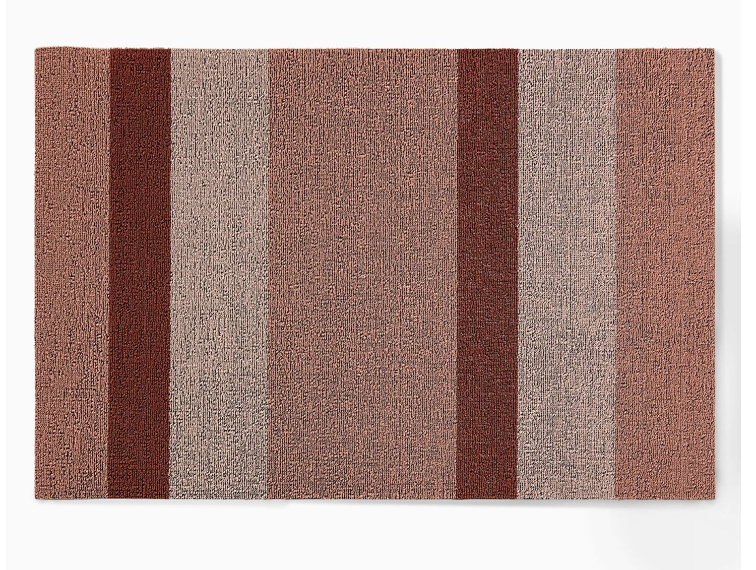 Chilewich bold stripe shag mat 26x36 - Peach