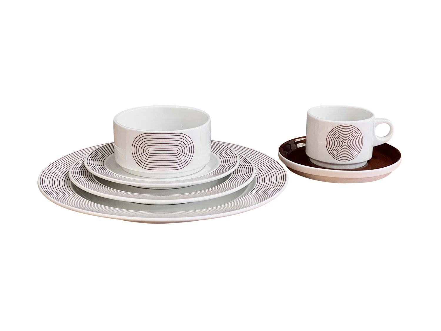 1970s Rosenthal Carre Wolf Karnagel  Joy-1  Studio Line 6 Piece Place Setting