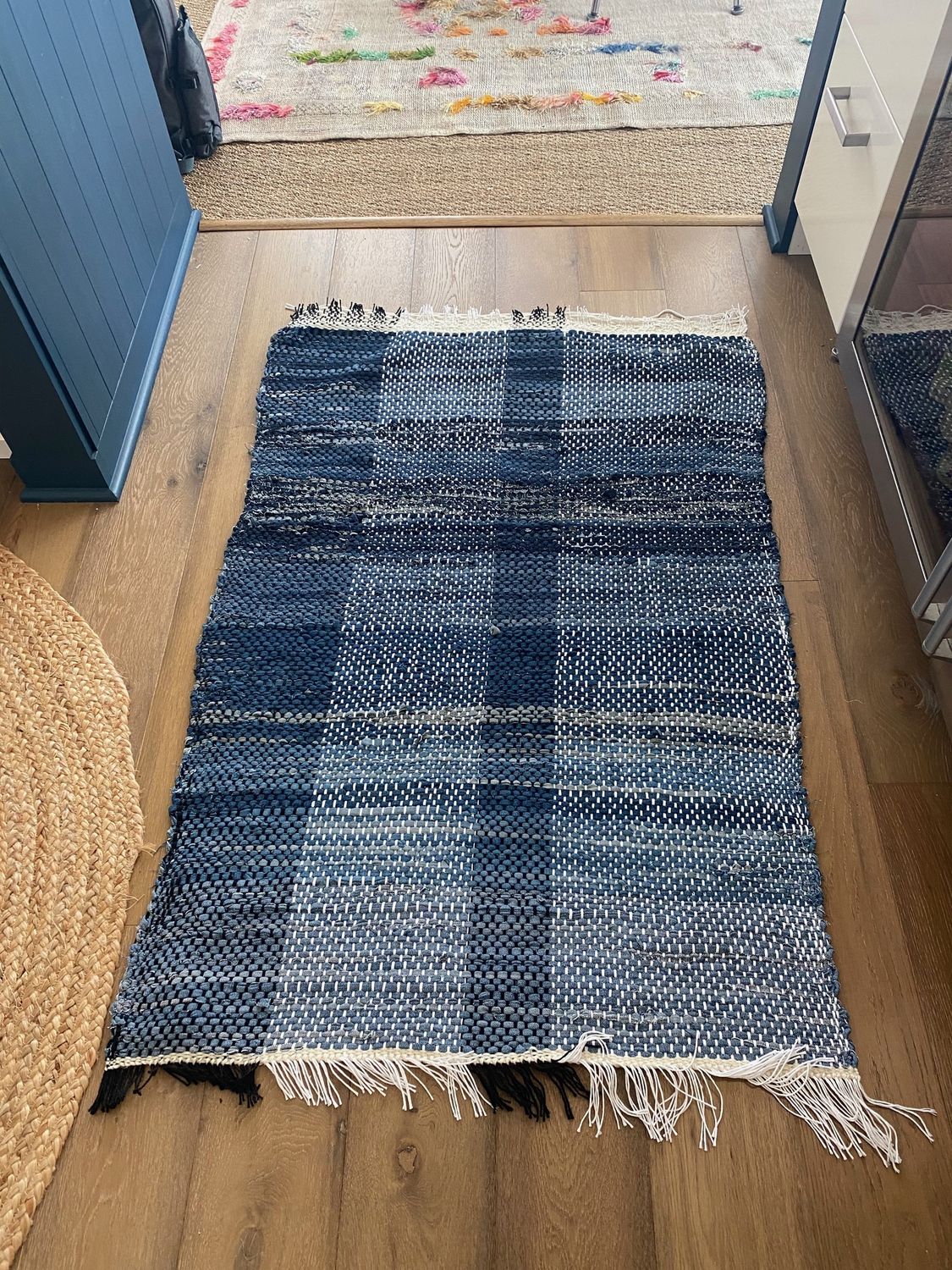 Handwoven Denim Rag Rug