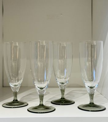 Fluted champagne glasses