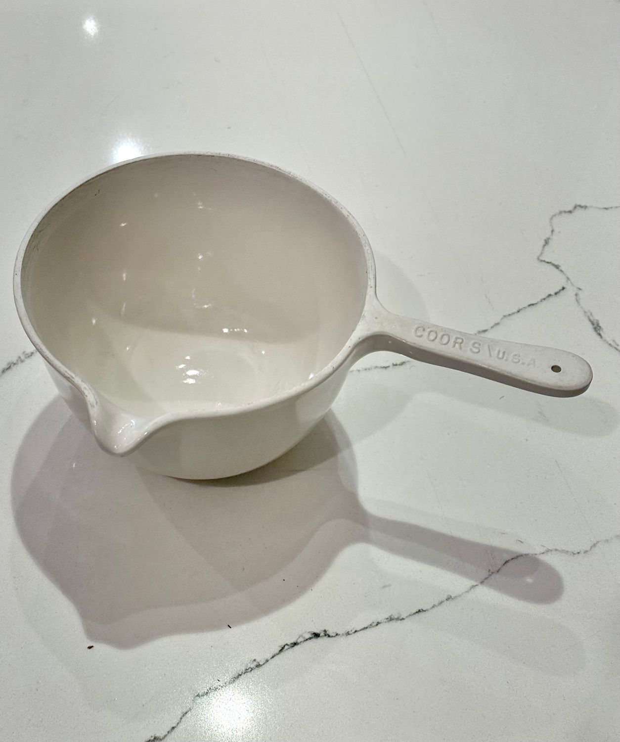 Coors evaporating dish with handle