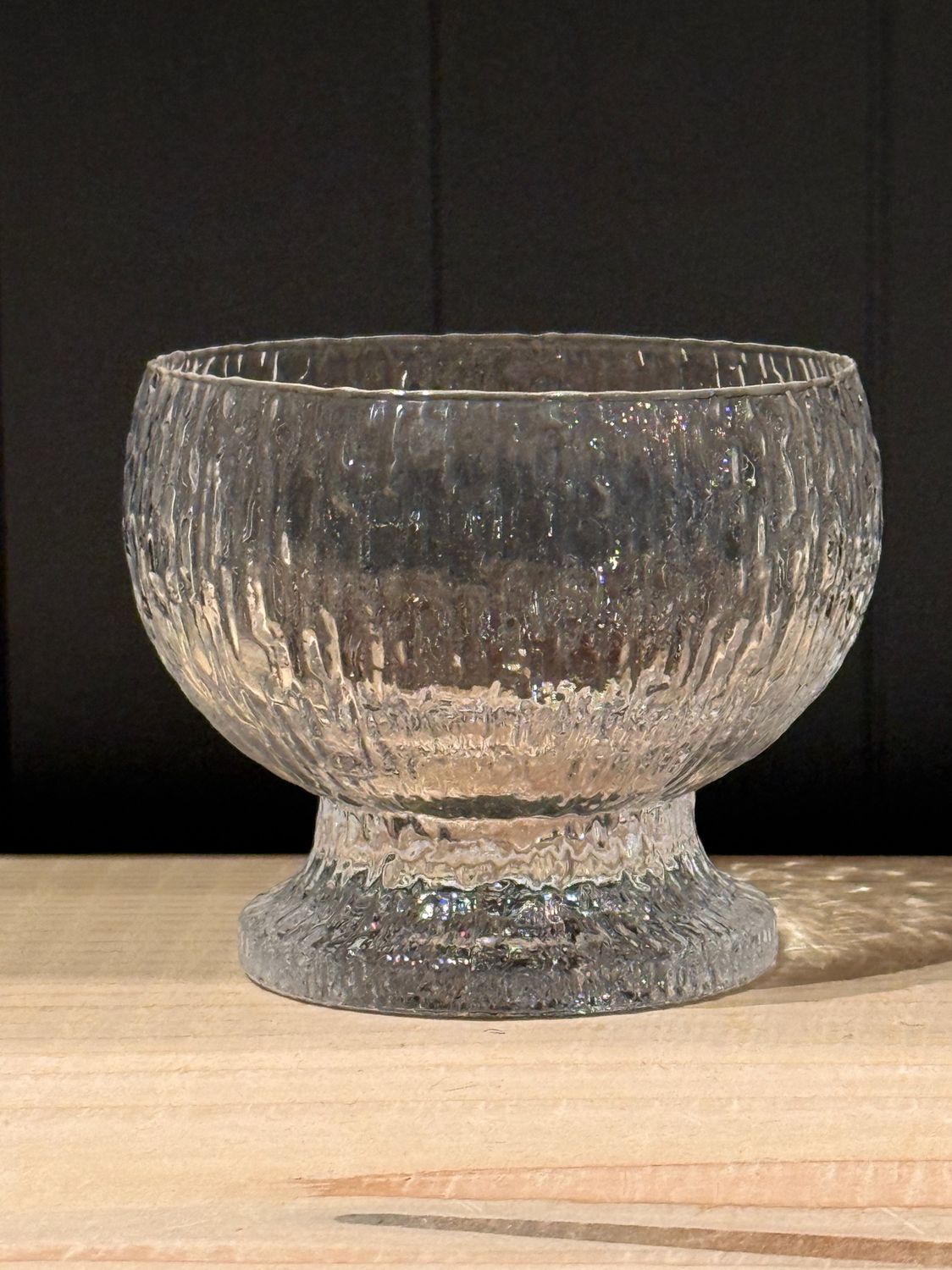 Iittala Kekkerit Finland Timo Sarpaneva Textured Footed Dessert Bowl