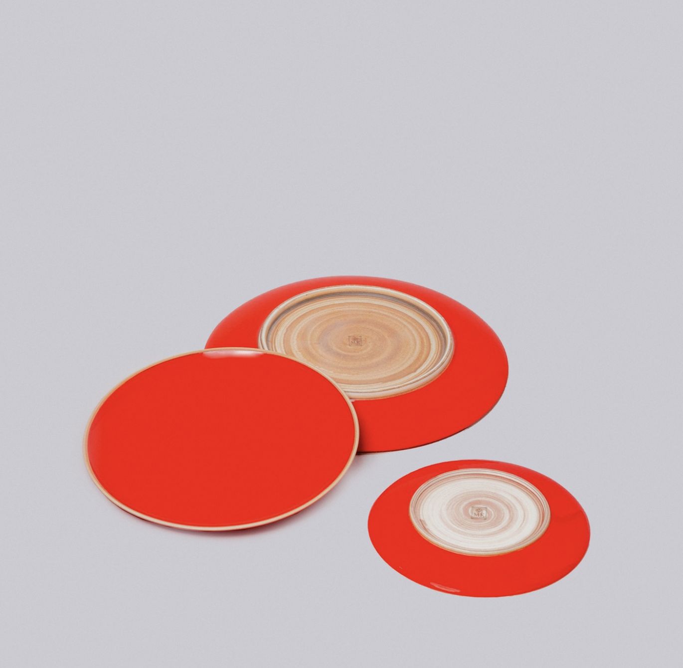 Small Glossy Porcelain Hermit Plate Middle Kingdom