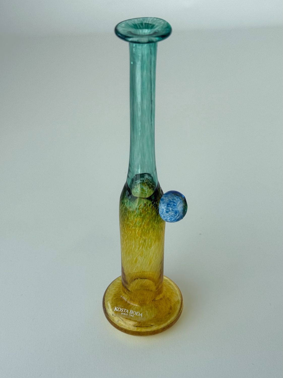 Vintage Kosta Boda by Bertil Vallien - blue and yellow