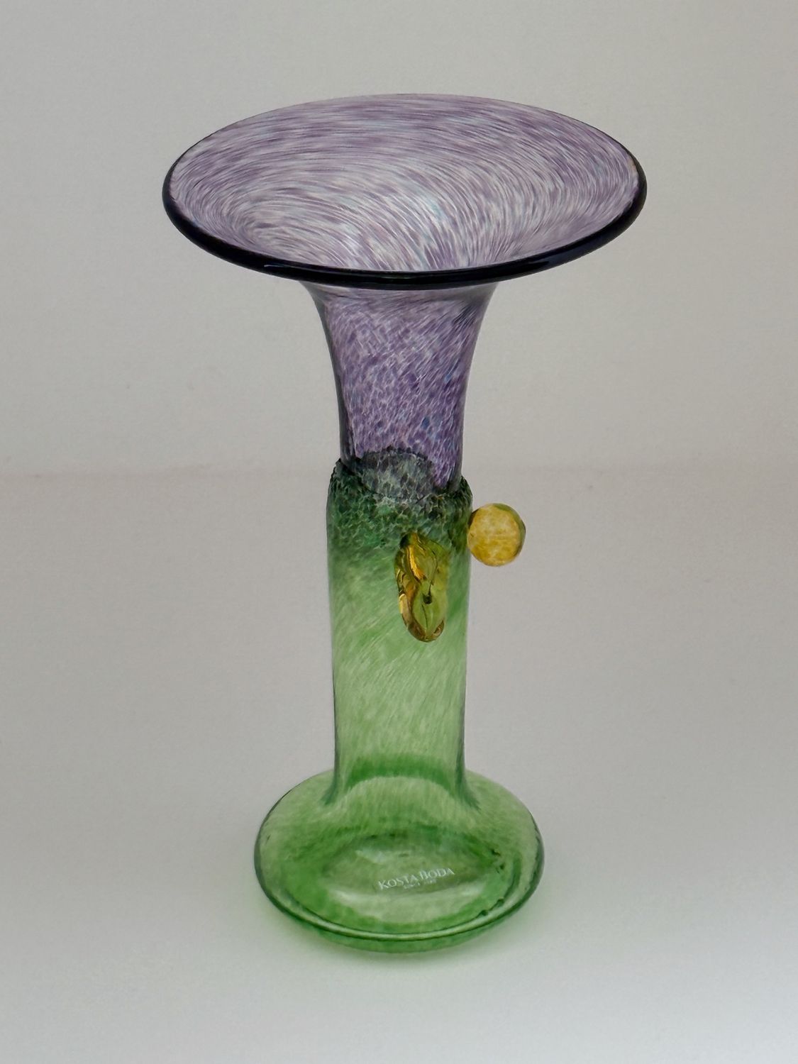 Vintage Swedish Kosta Boda by Bertil Vallien - Green and Purple