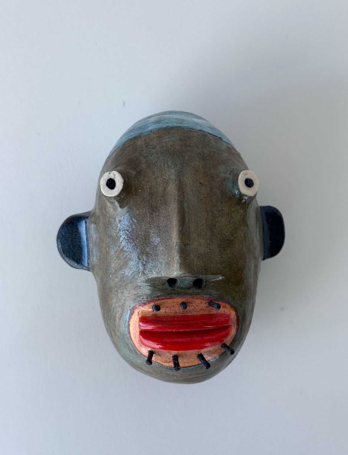Ceramic Face Sculpture by Kim Murton