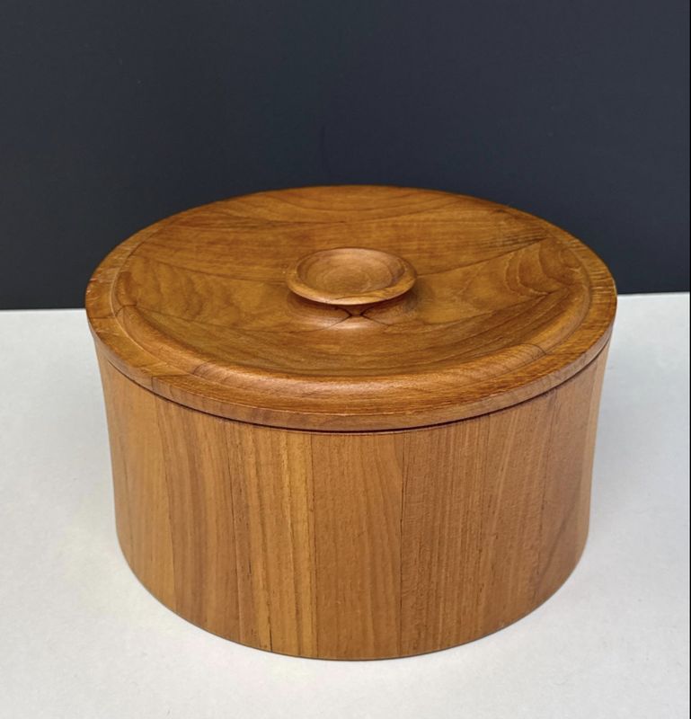 Mid Century Wood Ice Bucket by Dansk