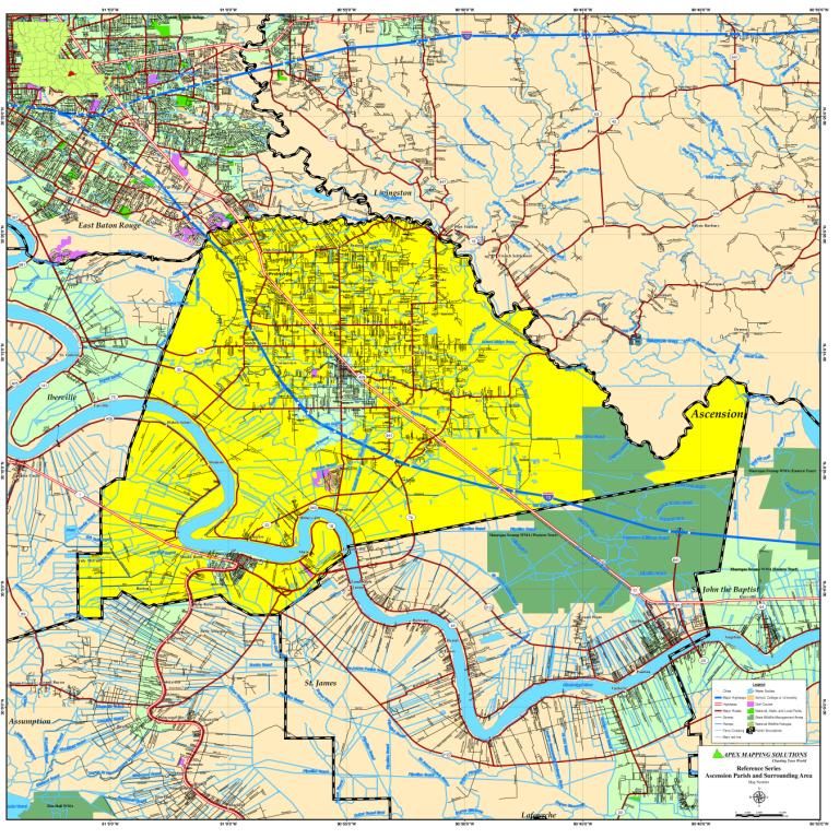 ASCENSION PARISH MAP