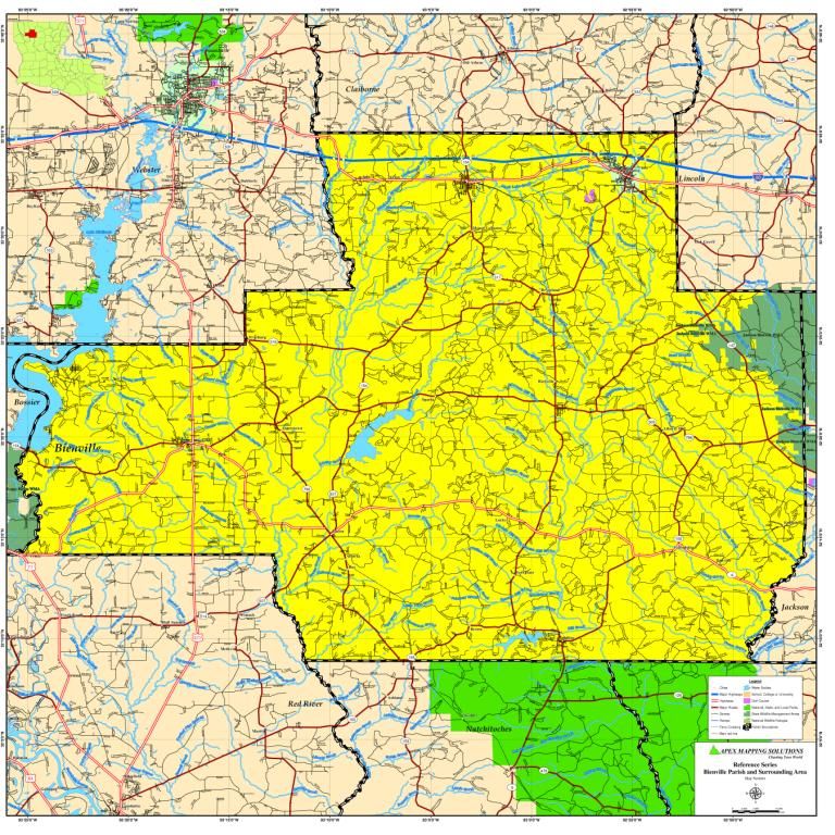 BIENVILLE PARISH MAP