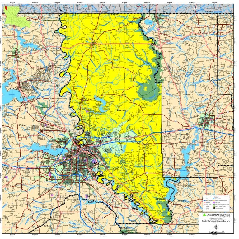 BOSSIER PARISH MAP