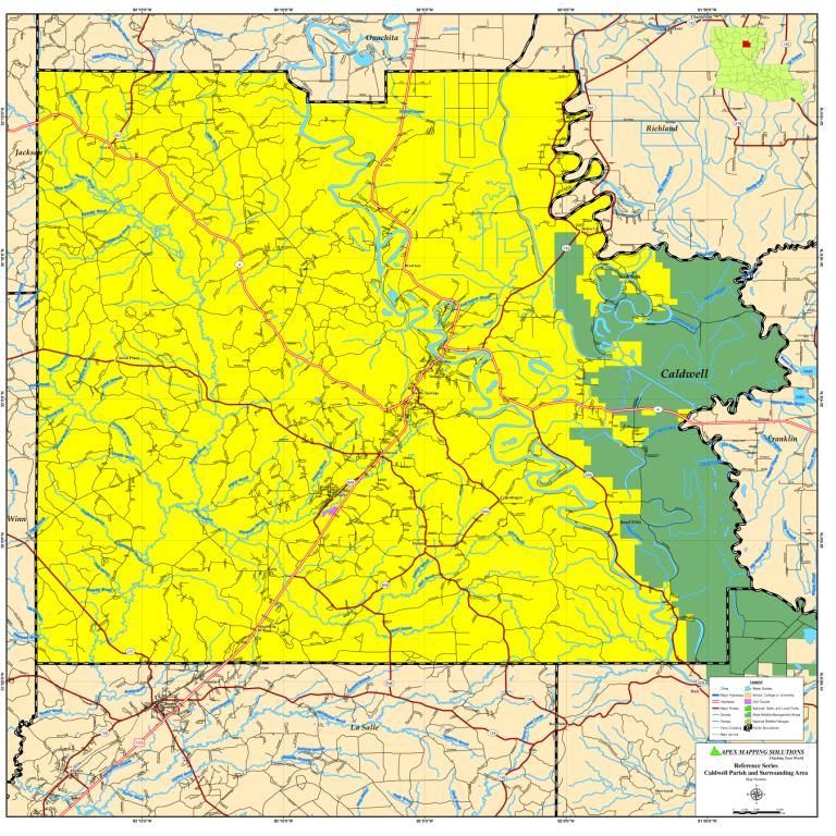 CALDWELL PARISH MAP