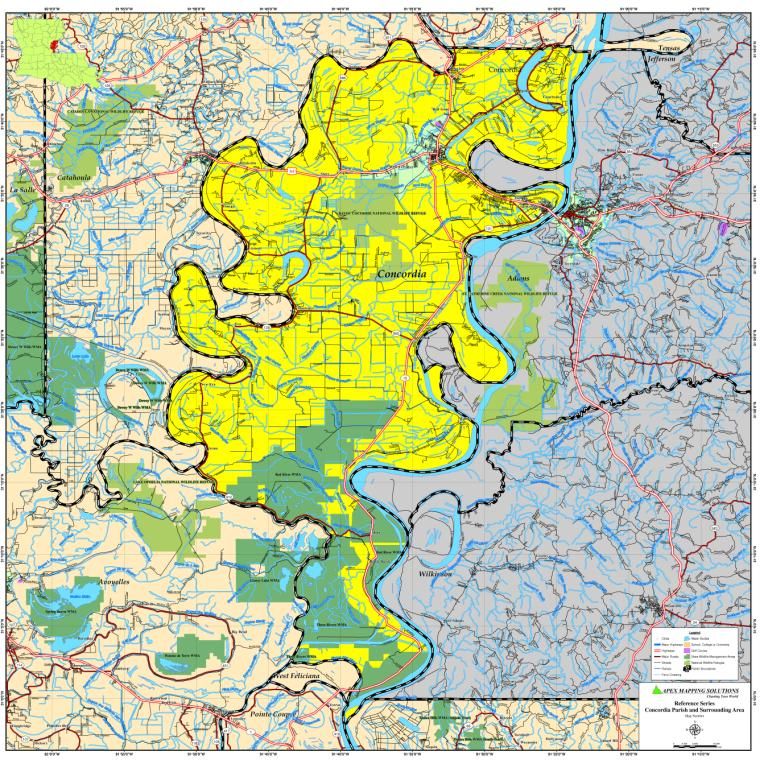 CONCORDIA PARISH MAP