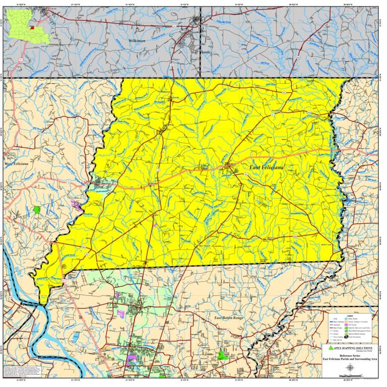 EAST FELICIANA PARISH MAP