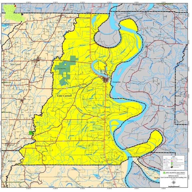 EAST CARROLL PARISH MAP