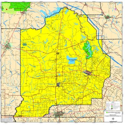 EVANGELINE PARISH MAP