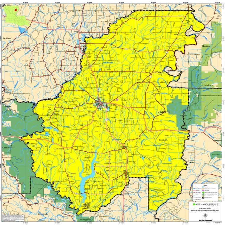 FRANKLIN PARISH MAP
