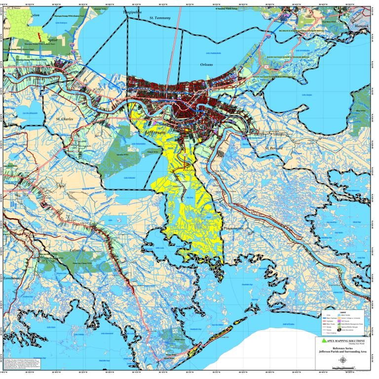 JEFFERSON PARISH MAP