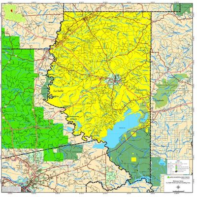 LASALLE PARISH MAP