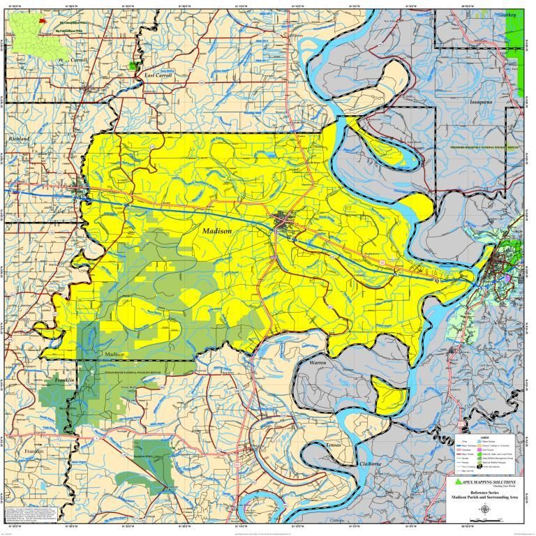 MADISON PARISH MAP