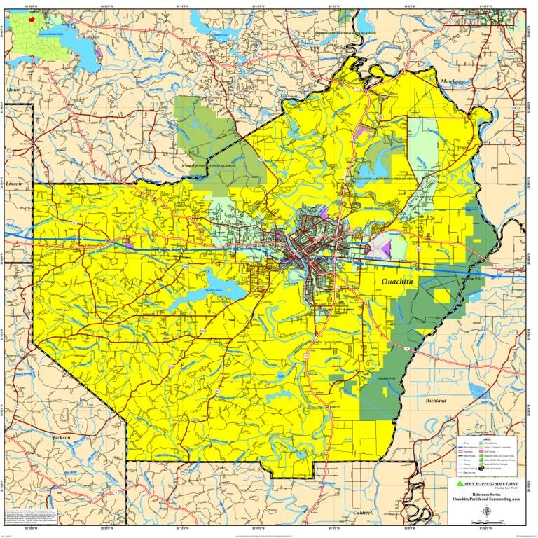 OUACHITA PARISH MAP