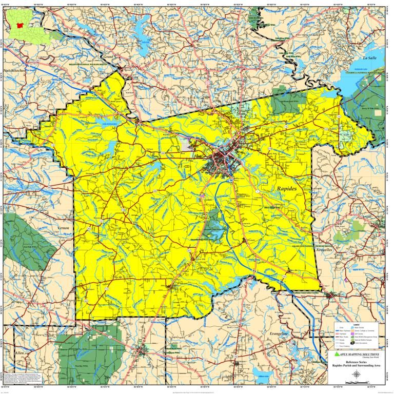 RAPIDES PARISH MAP
