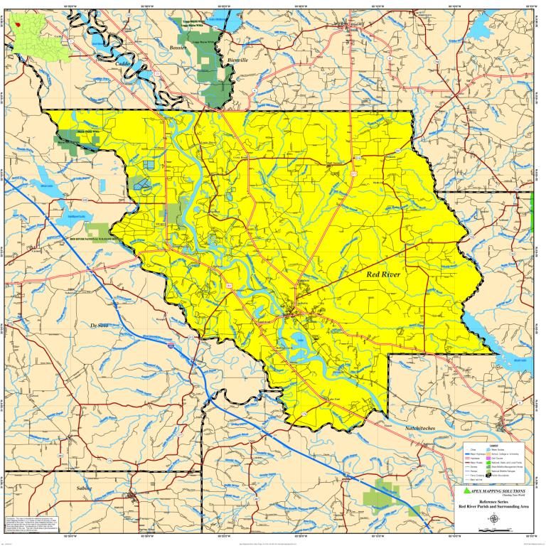 RED RIVER PARISH MAP