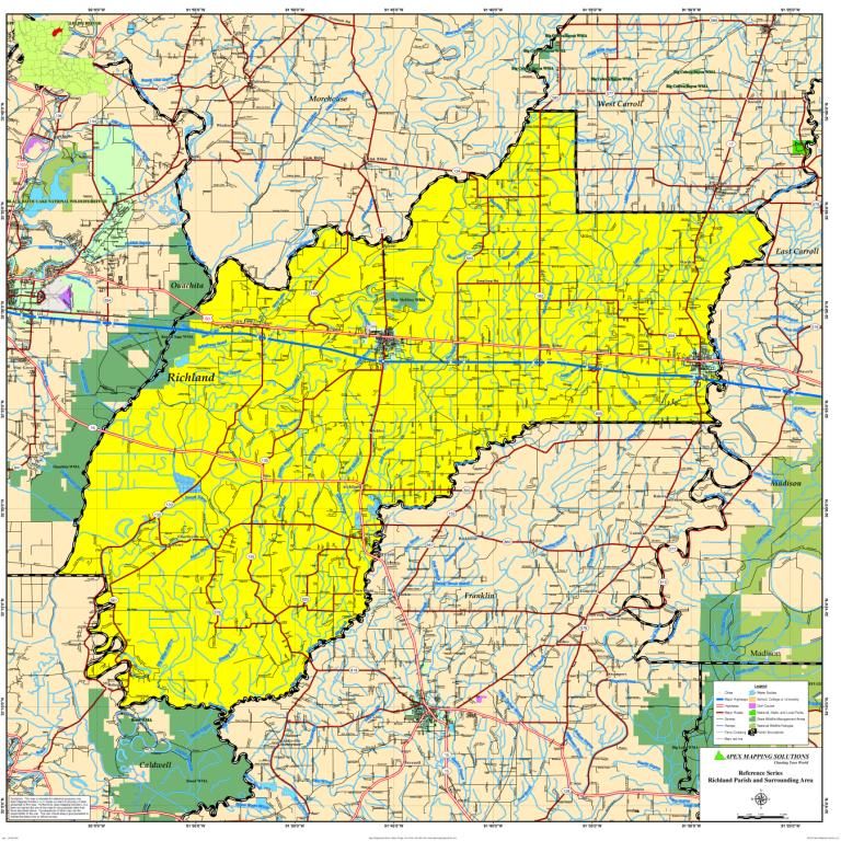 RICHLAND PARISH MAP