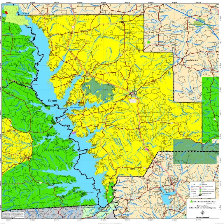 SABINE PARISH MAP