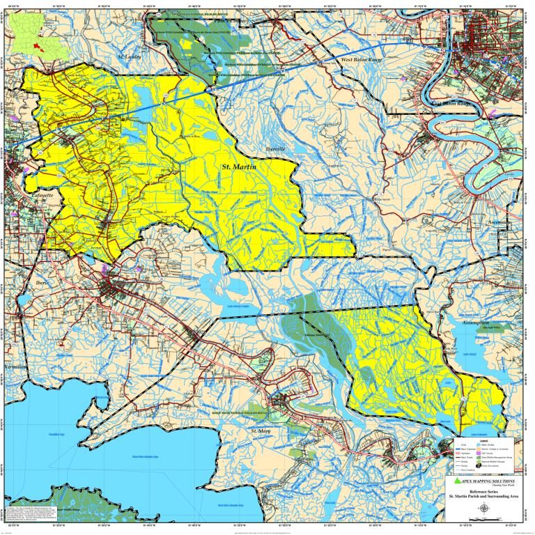 ST. MARTIN PARISH MAP