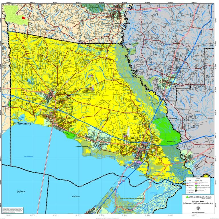 ST. TAMMANY PARISH MAP