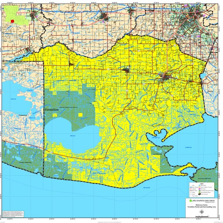 VERMILION PARISH MAP