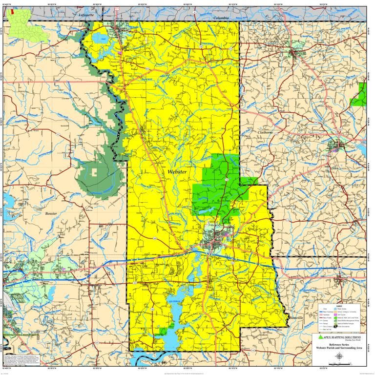 WEBSTER PARISH MAP