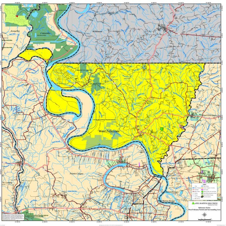 WEST FELICIANA PARISH MAP