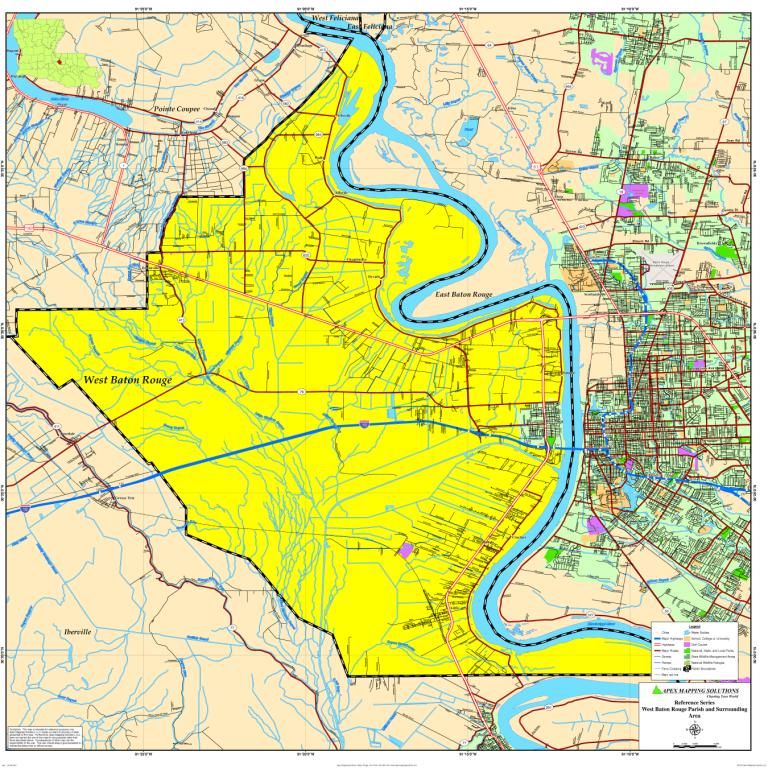 WEST BATON ROUGE PARISH MAP