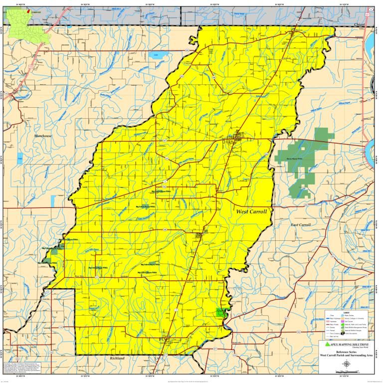 WEST CARROLL PARISH MAP