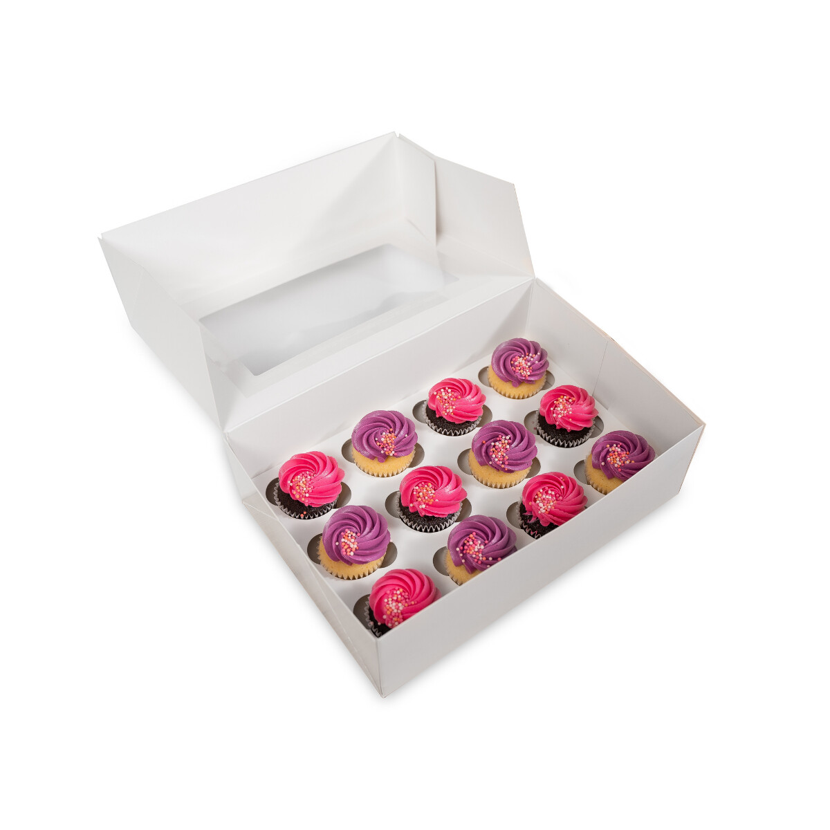 12 CAVITY MINI CUPCAKE BOX + INSERT