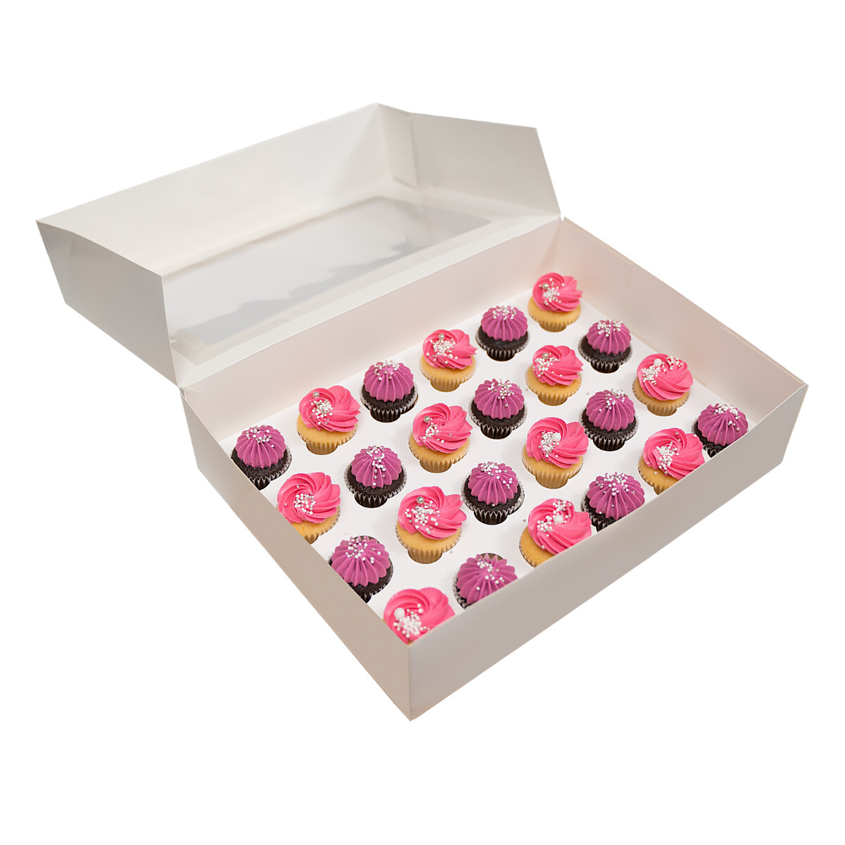 24 CAVITY MINI CUPCAKE BOX+INSERT