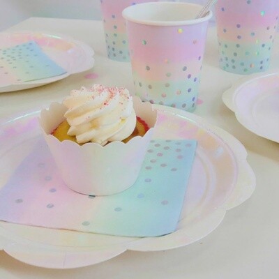 12 IRIDESCENT FOIL CUPCAKE WRAPPERS