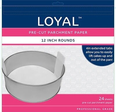 PRE CUT PARCHMENT PAPER 12”  ROUND