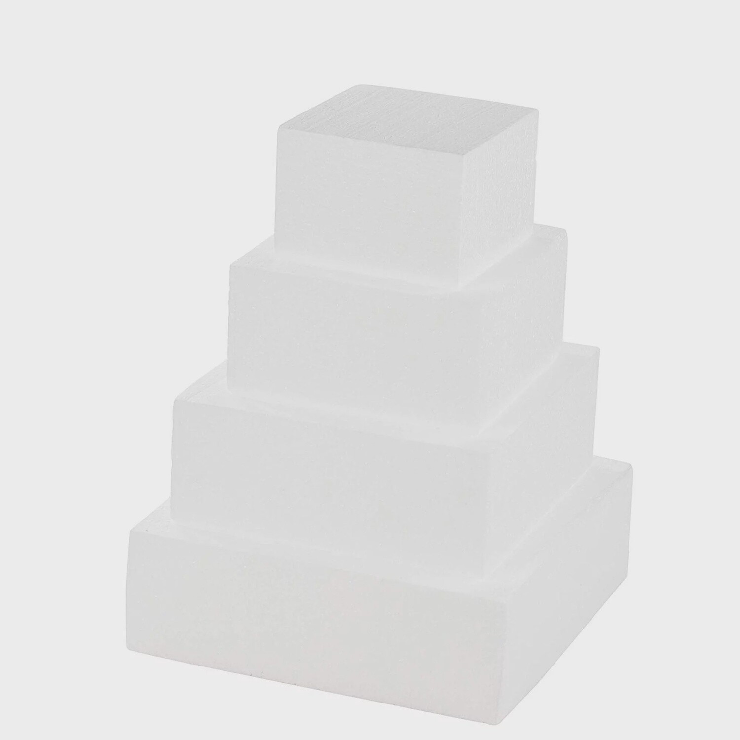 SQUARE STYROFOAM CAKE DUMMY 4INCH  HIGH