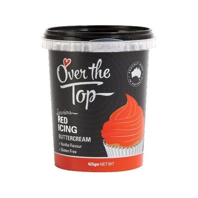 Over The Top Buttercream Red 425g