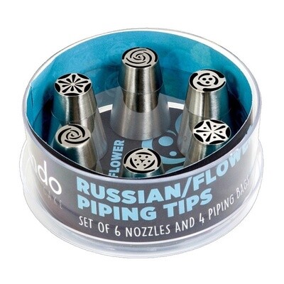 Mondo Russian  Flower Piping Tips 10Pce Set