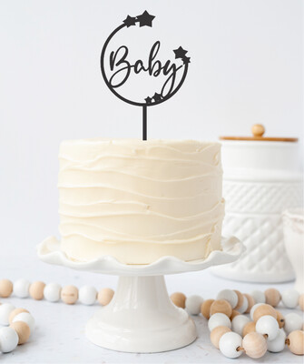 BABY WITH STARS CAKE TOPPER