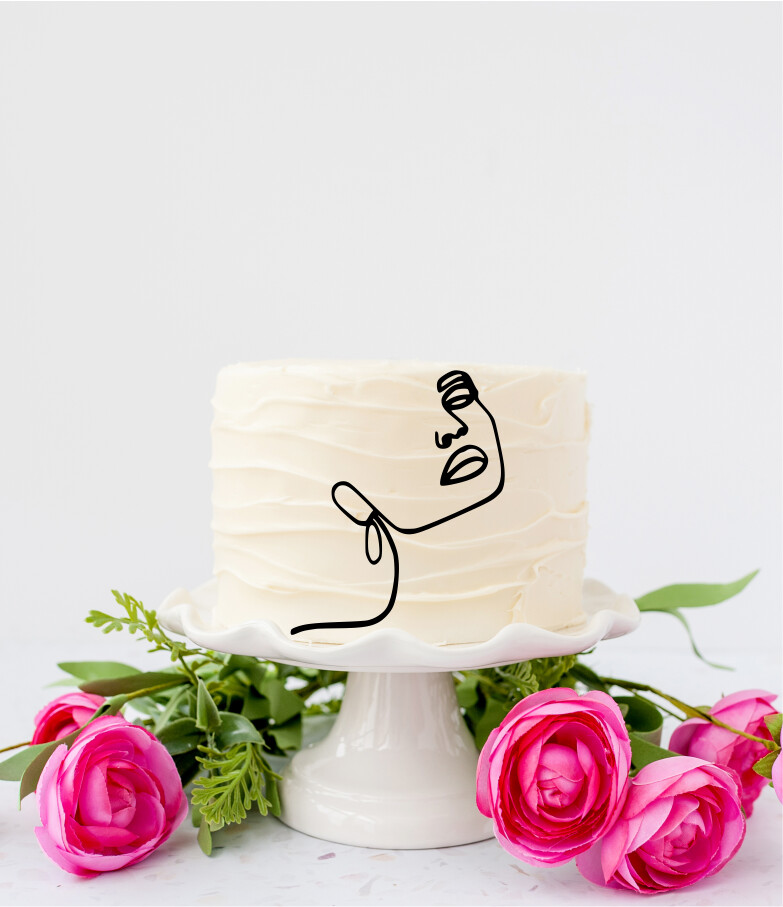 LADY CAKE TOPPER