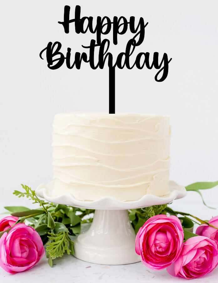 HAPPY BIRTHDAY CAKE TOPPER