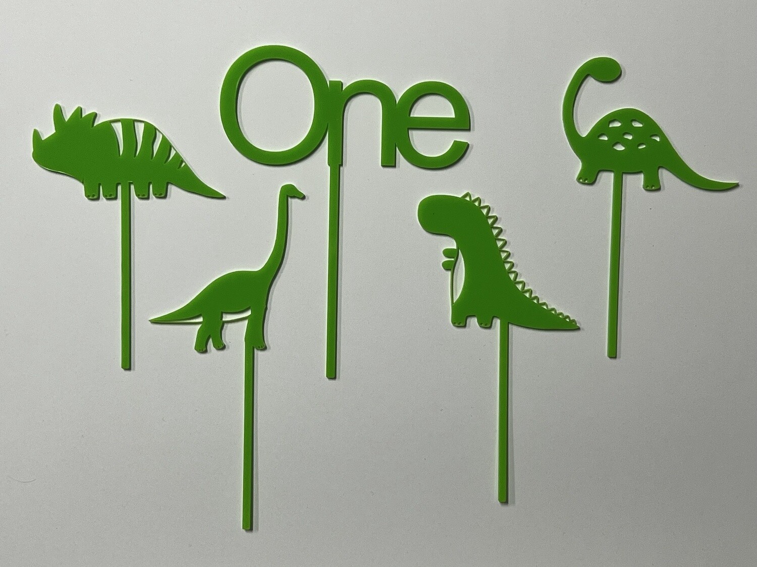 ONE DINOSAUR  CAKE TOPPER SET