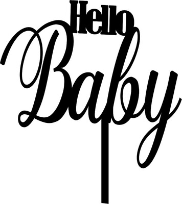 HELLO BABY CAKE TOPPER