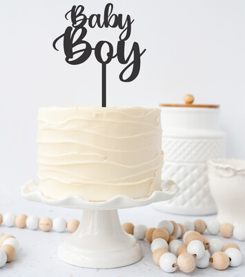 BABY BOY CAKE TOPPER