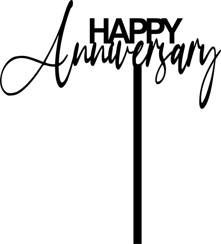 HAPPY ANNIVERSARY CAKE TOPPER